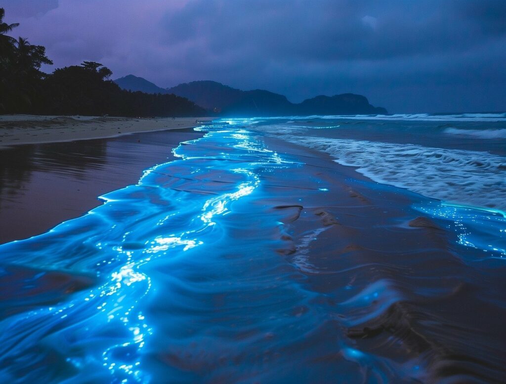 Bioluminiscencia en Espana, playas donde el mar brilla en la oscuridad